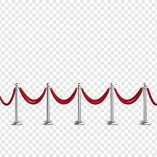 An exclusive venue entrance marked by a velvet rope