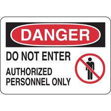 A warning sign discouraging people from entering an area