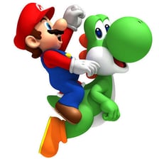 Yoshi, the green dinosaur character from Nintendo games