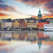 A view of Stockholm, Sweden, showing the city and waterfront