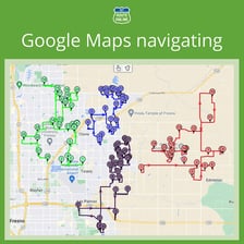 A road map with multiple routes marked between locations.