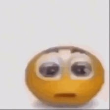 A surprised person reacting with an emphatic exclamation