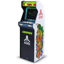 A classic Atari arcade game cabinet