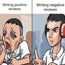 A film critic writing a negative review