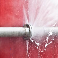 Water leaking from a household pipe