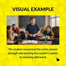 A student studying repeated material from notes.