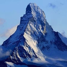 A snow-covered peak in the Swiss Alps