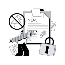 A signed contract representing a confidentiality or nondisclosure agreement