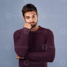A frustrated person appearing fed up