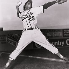 A historical photograph of baseball player Toni Stone
