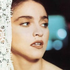 Madonna performing in imagery associated with “La Isla Bonita”