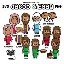 An artistic depiction of the biblical brothers Esau and Jacob