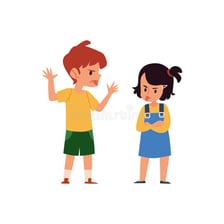 A playful illustration of someone responding with cheeky attitude.