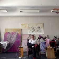An artist’s studio or atelier