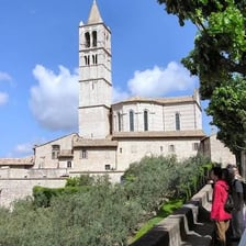 The Basilica of Saint Clare in Assisi, Italy.