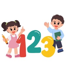 A simple visual comparison of the numbers two and three.