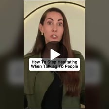 A speaker pausing uncertainly during a conversation.