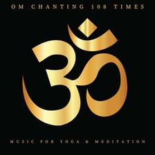 A person meditating in a yoga setting while chanting.