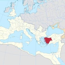 A map showing Asia Minor, the Anatolian peninsula.