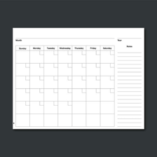 An open calendar with no appointments