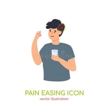 A person experiencing relief as discomfort subsides