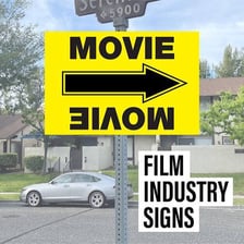 A film production area marked as a closed set.
