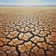 A dry, barren desert landscape.