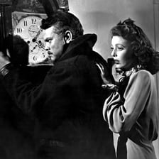 A high-contrast black-and-white scene in the classic film-noir style.