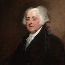 A historical portrait of John Adams, the second president of the United States