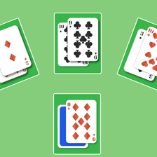 A casino dealer dealing cards for blackjack