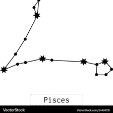 An illustration of the Pisces zodiac constellation and fish symbol.
