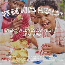 A complimentary restaurant meal being given to a customer