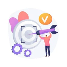 An illustration with one central focal point emphasized