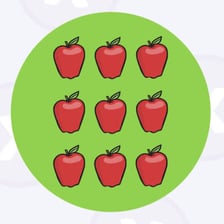Several objects displayed separately in a row