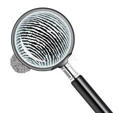 A magnifying glass over clearly visible evidence.