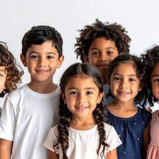 A group of children representing several different ages.