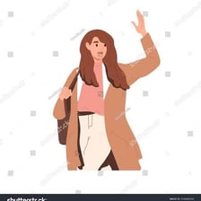 A person waving a hand to drive a bird away.