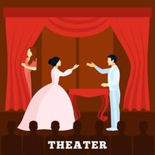 A theater critic applauding a stage performance.