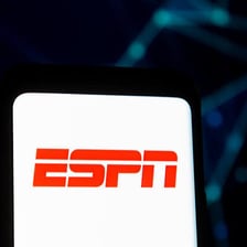 The ESPN logo displayed on a television sports broadcast.