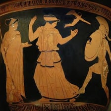 A classical artistic depiction of Helen of Troy.