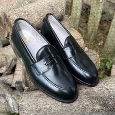 A classic leather penny loafer