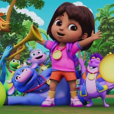 Dora, the young animated explorer with her backpack