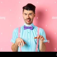 A person making a disapproving expression