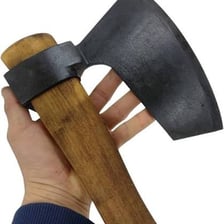 A broad-bladed axe used for hewing timber