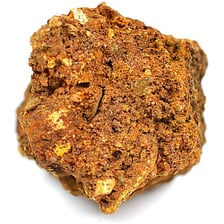 A rough rock specimen containing visible mineral ore.