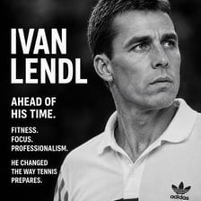 Portrait of tennis champion Ivan Lendl