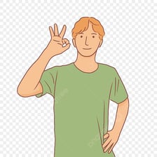 A person making an OK gesture to show agreement