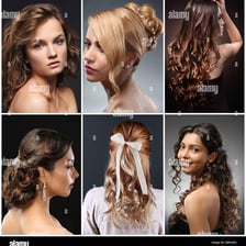 A selection of different hairstyles