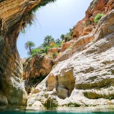 A landscape in Oman on the Arabian Peninsula