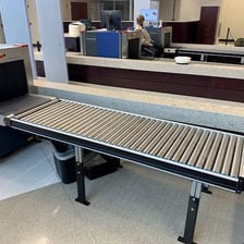 A Transportation Security Administration baggage scanner at an airport